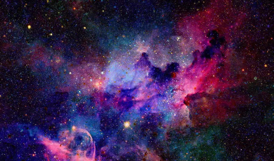 Graviteit sterren nebula aantrekkelijke communicatie design content concept nieuws blog