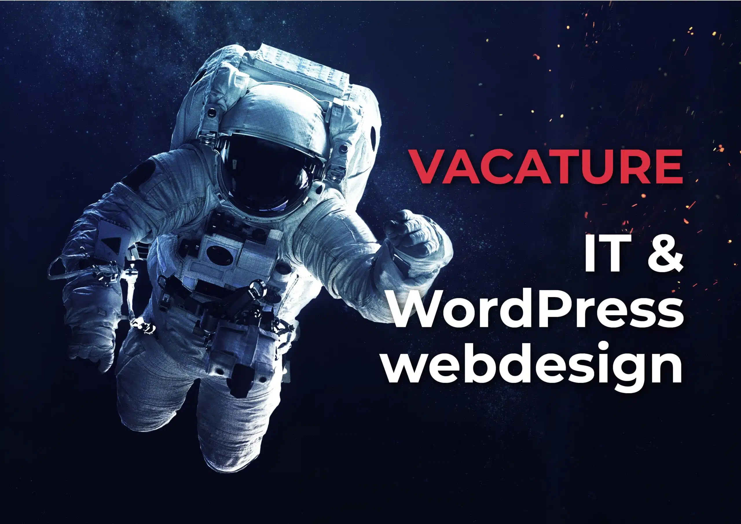 Vacature job IT WordPress Webdesign webdesigner Gent astronaut ruimte