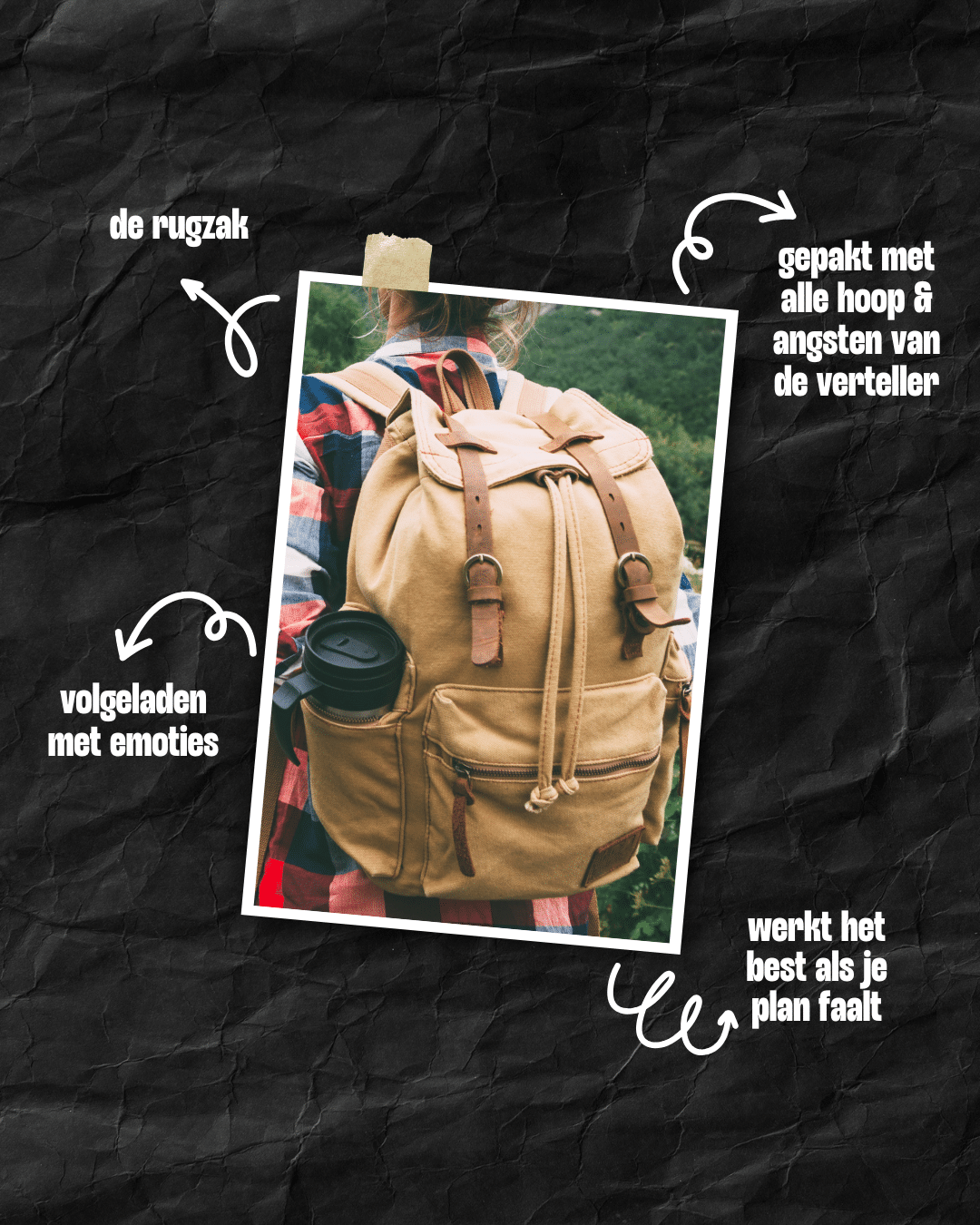De rugzak - een techniek om beter te worden in verhalen vertellen uit het boek 'Storyworthy' van Matthew Dicks
