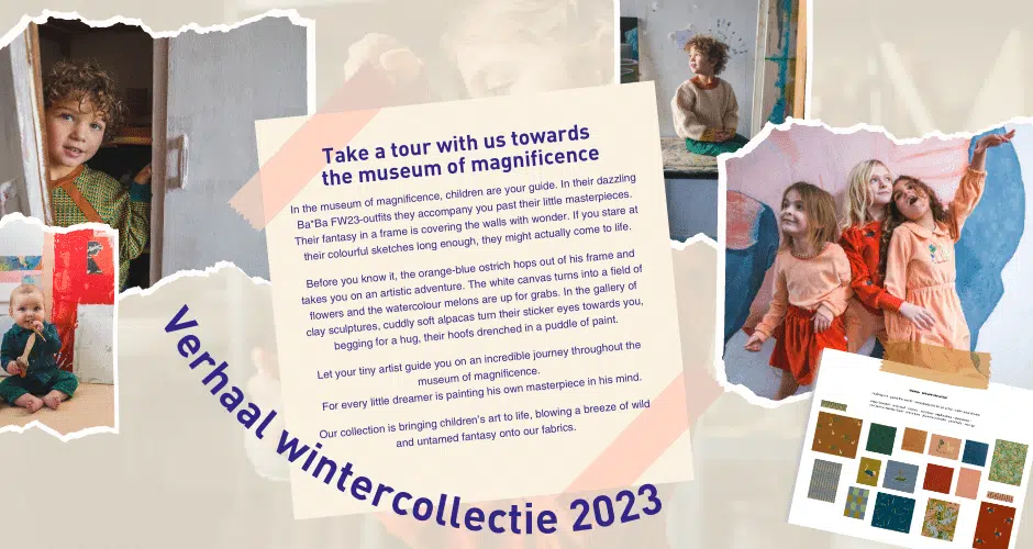 Vouwbare brochure op een grijze ondergrond met zwart-witte portretten van orkestleden.