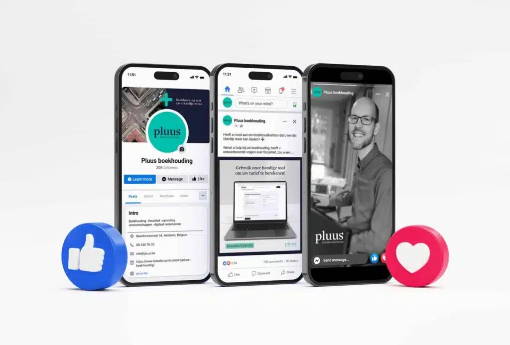 Social media kanalen Pluus