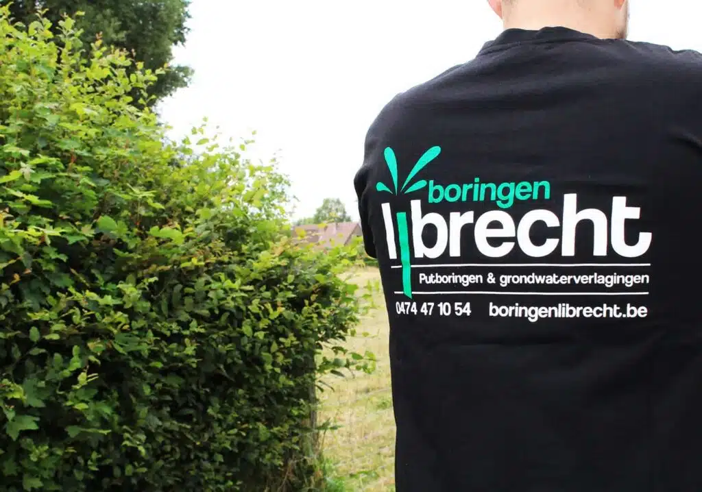 Portfolio Boringen Librecht logo TShirt Putboringen Wetteren
