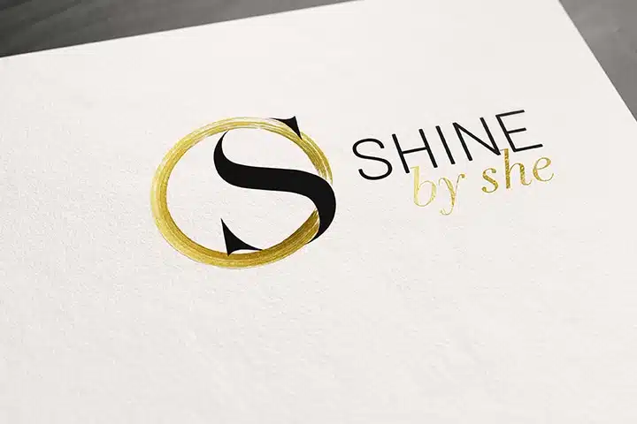 Portfolio Shine by She logo branding Aalter Schoonheidsbehandeling Microneedling