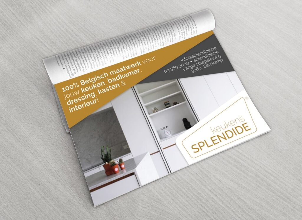 Portfolio Splendide Branding advertentie Keukens Serskamp Wichelen