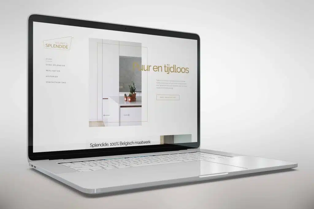 Portfolio Splendide Branding website Laptop Keukens Serskamp Wichelen
