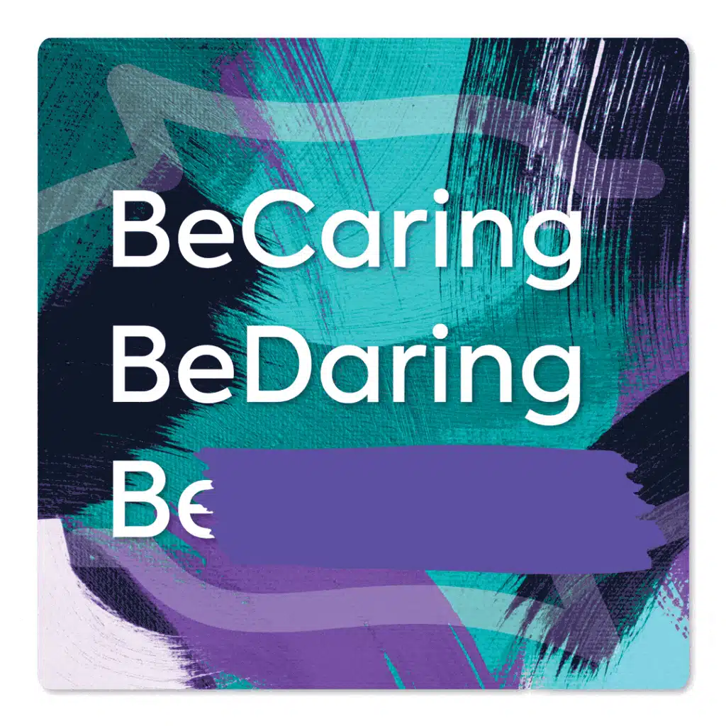 Een logo animatie voor BeMedico met de tekst "BeCaring, BeDaring, BeMedico"
