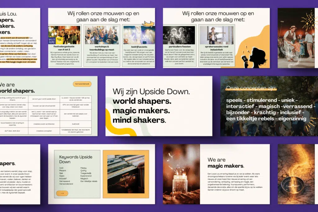 Upside Down - mockup storytellingpresentatie