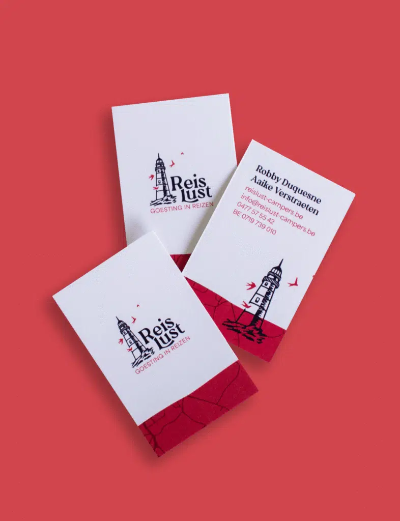 Reislust visitekaartjes mockup