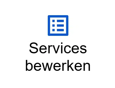 Knop 'Services bewerken' in Google Bedrijfsprofiel.