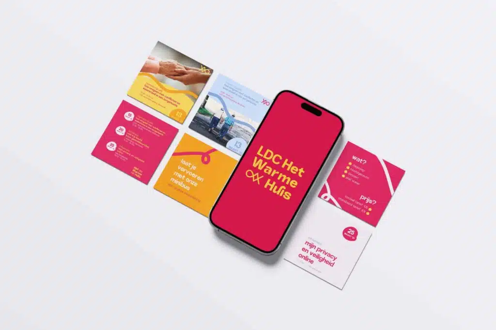 Instagram profiel van Graviteit Communicatiebureau met 721 posts, 1,357 volgers en kleurrijk logo