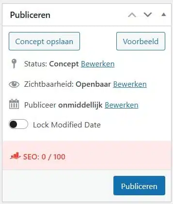 Publiceren van een blog toevoegen in WordPress