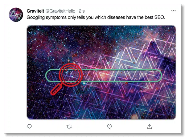 SEO joke tweet