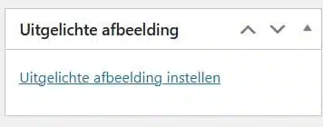 Uitgelichte afbeelding instellen bij blog toevoegen in WordPress