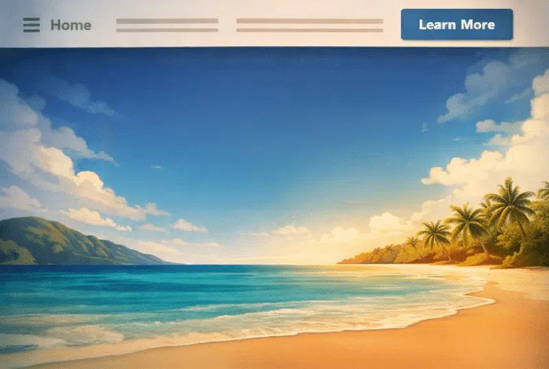 Een website zonder duidelijke breeklijn of fold