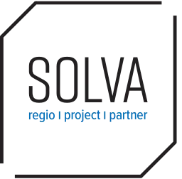 Logo van SOLVA – regio, project, partner – een communicatie- en projectpartner voor regio's en organisaties