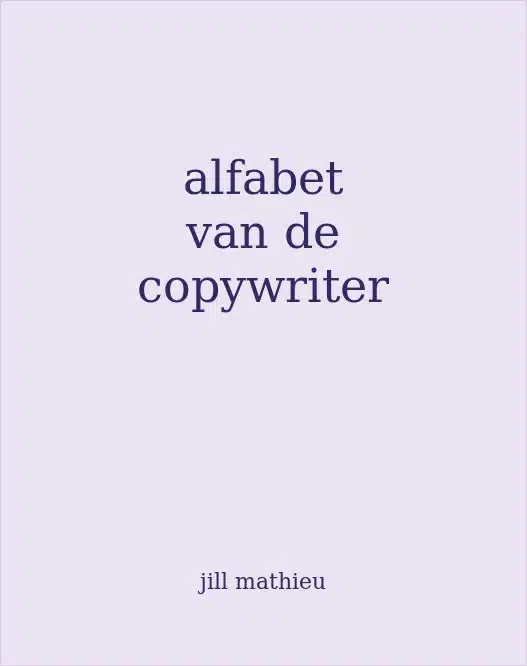 Boekcover Alfabet van de copywriter (placeholder)